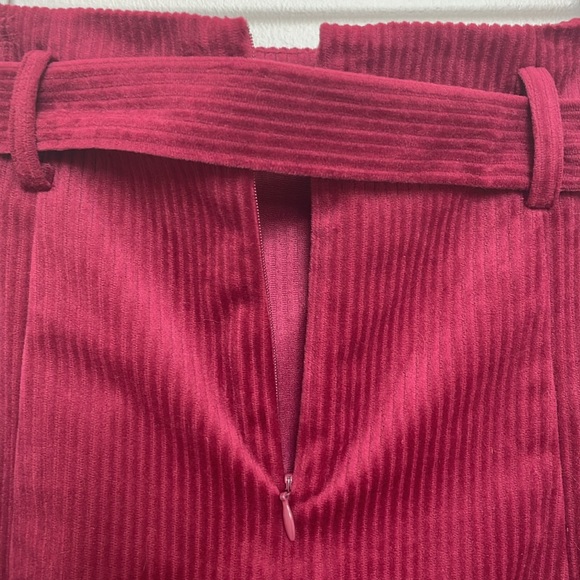 SUGAR + LIPS Mini Corduroy Skirt Burgundy Size S - Picture 7 of 10